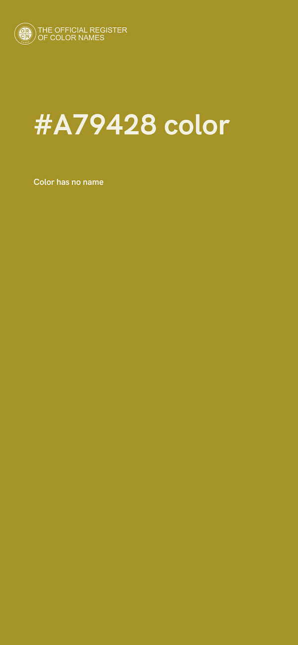 #A79428 color image