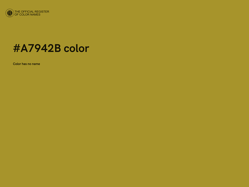 #A7942B color image