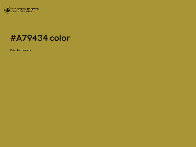 #A79434 color image