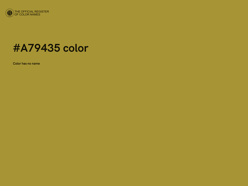 #A79435 color image