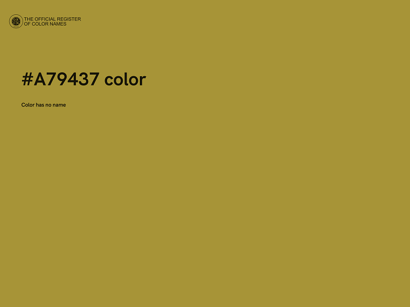 #A79437 color image