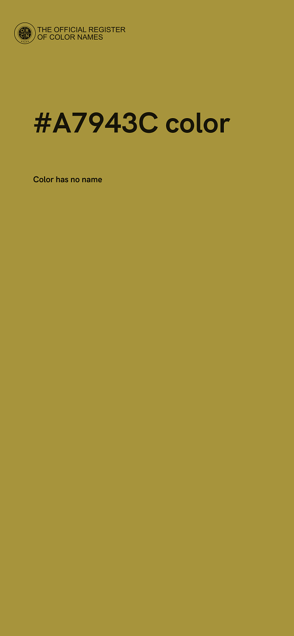 #A7943C color image
