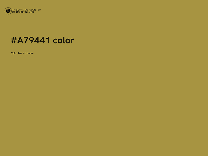 #A79441 color image