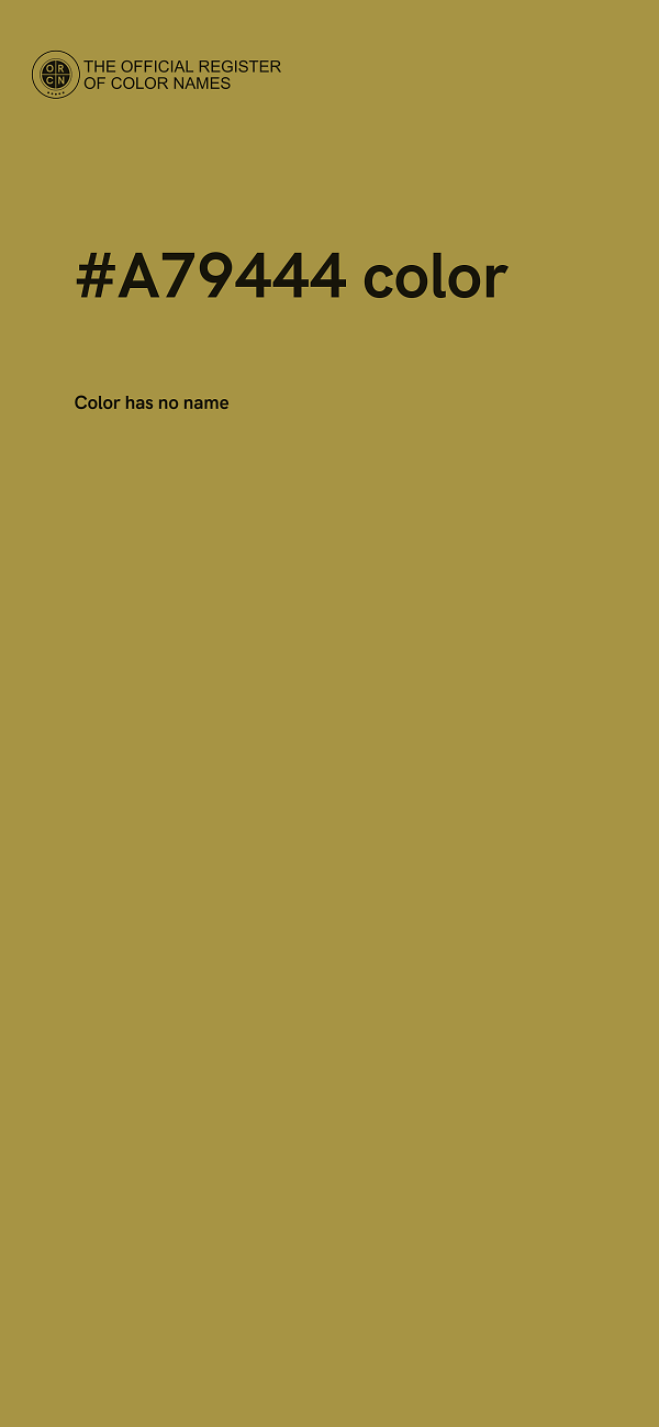 #A79444 color image