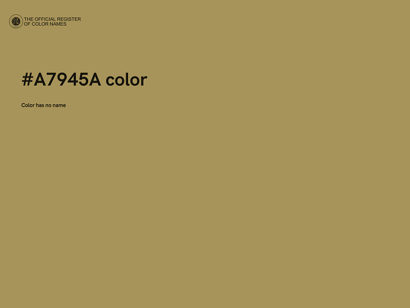 #A7945A color image