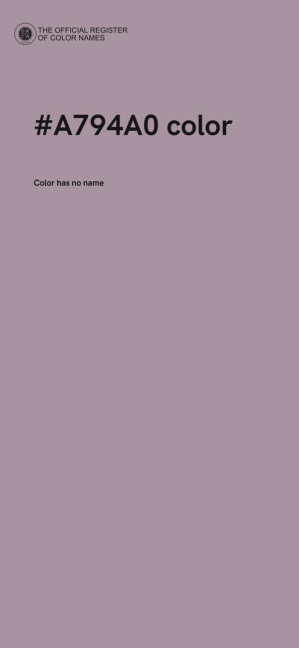 #A794A0 color image