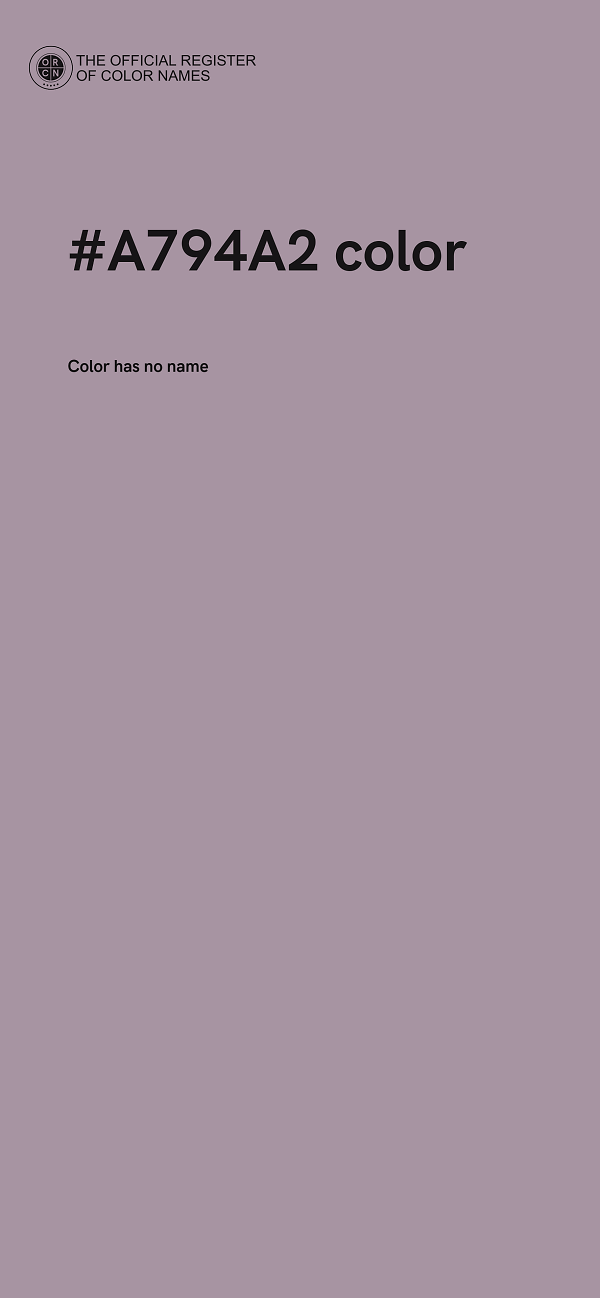 #A794A2 color image