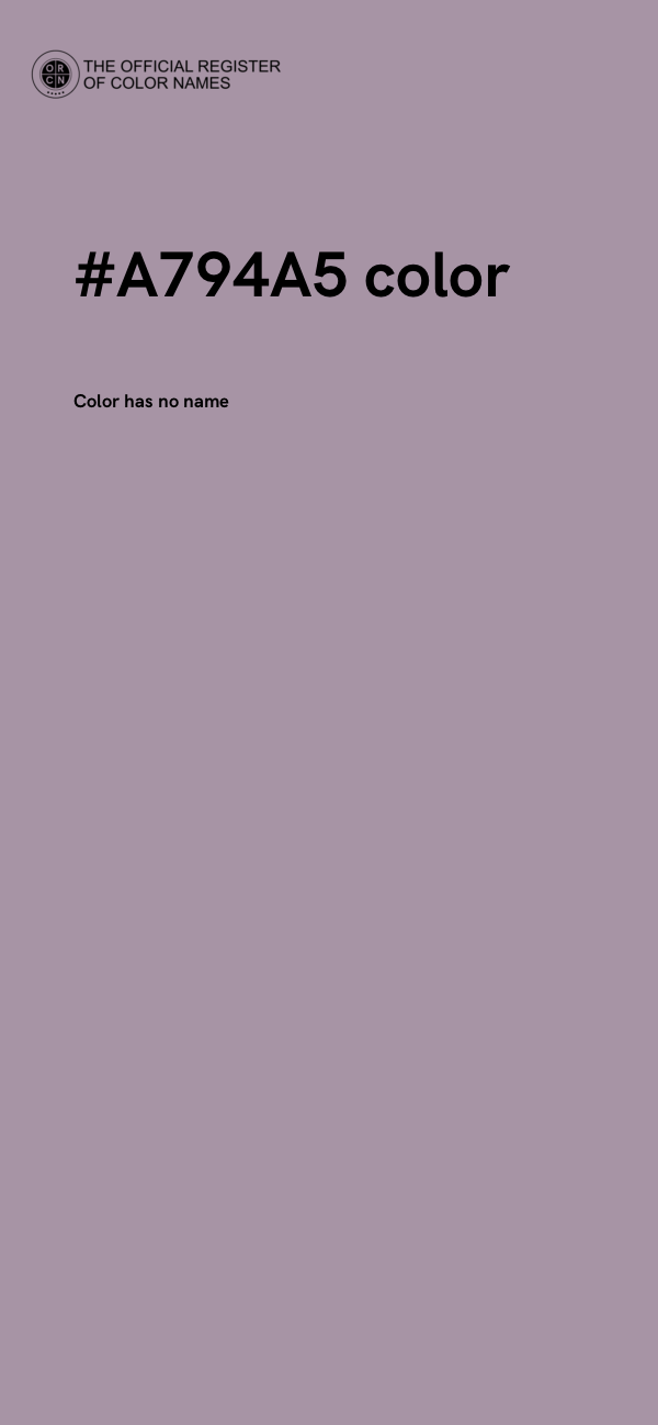 #A794A5 color image