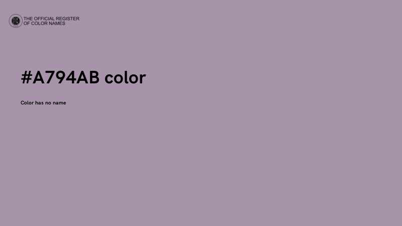 #A794AB color image