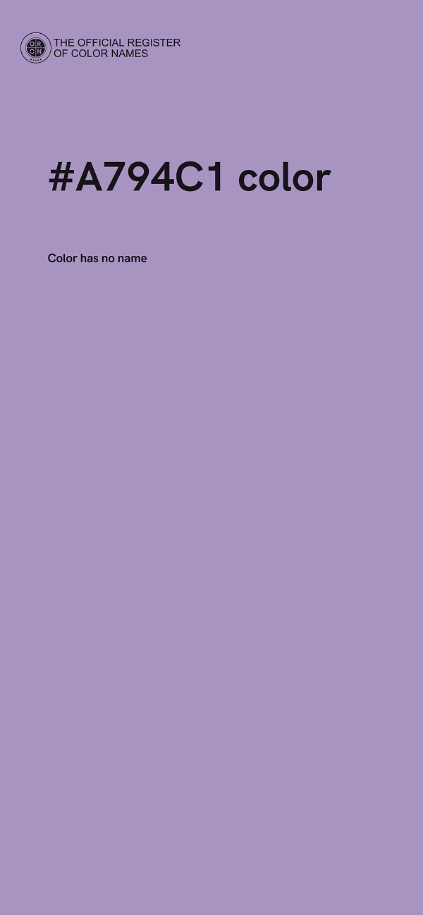 #A794C1 color image