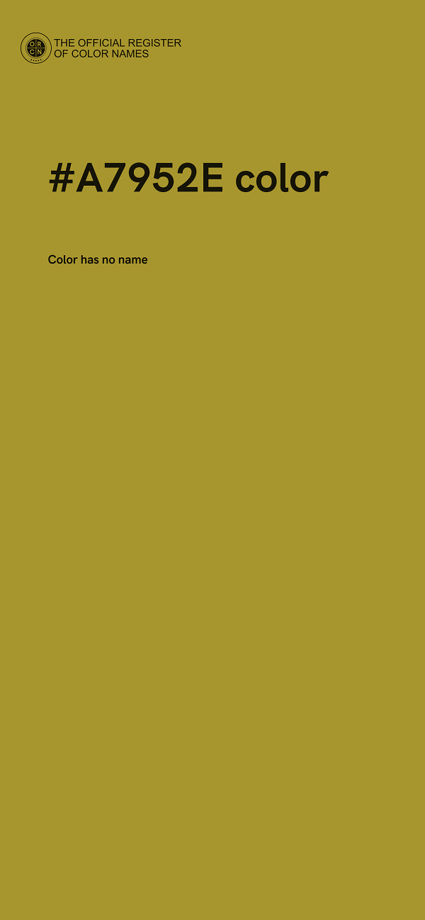#A7952E color image
