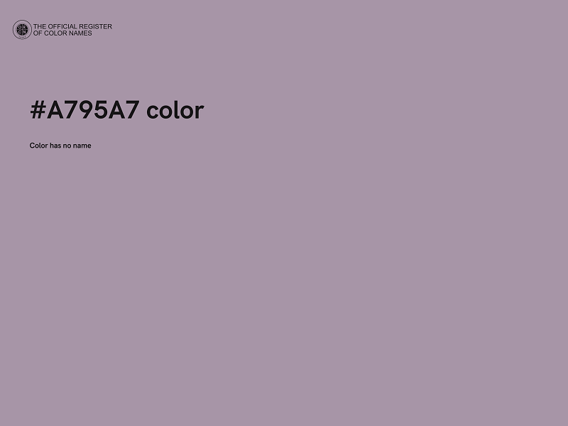 #A795A7 color image