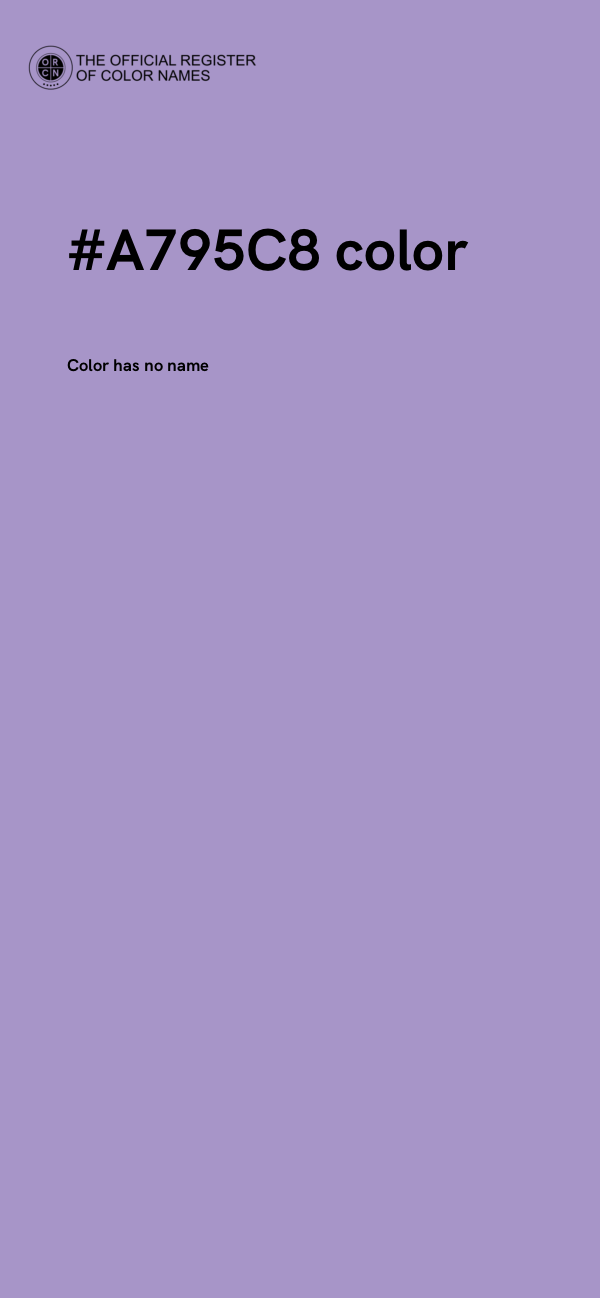 #A795C8 color image