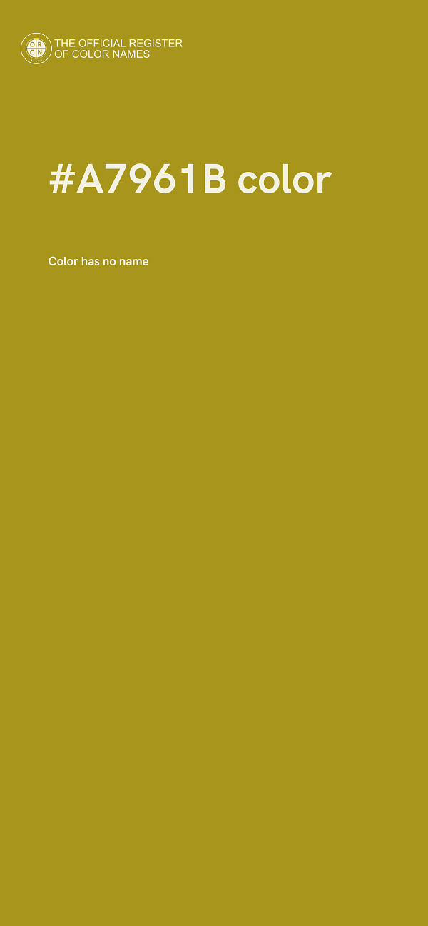 #A7961B color image