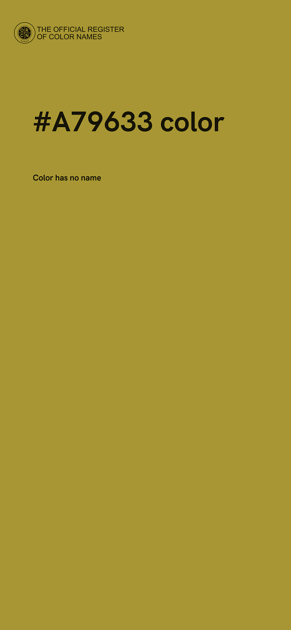 #A79633 color image