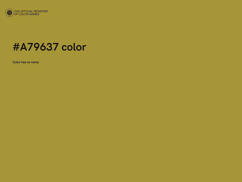 #A79637 color image