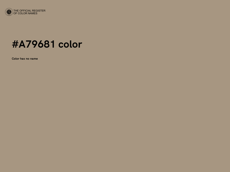 #A79681 color image