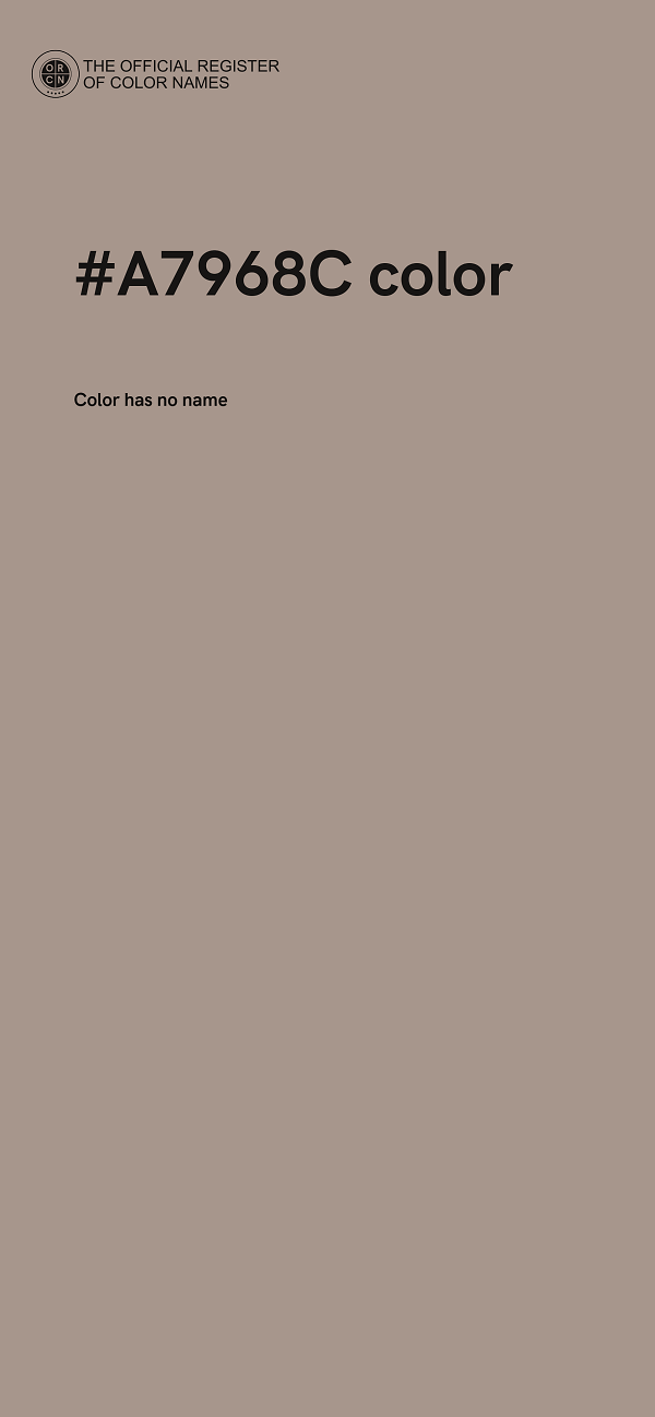 #A7968C color image