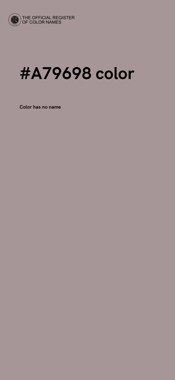 #A79698 color image