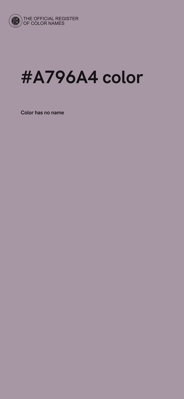#A796A4 color image
