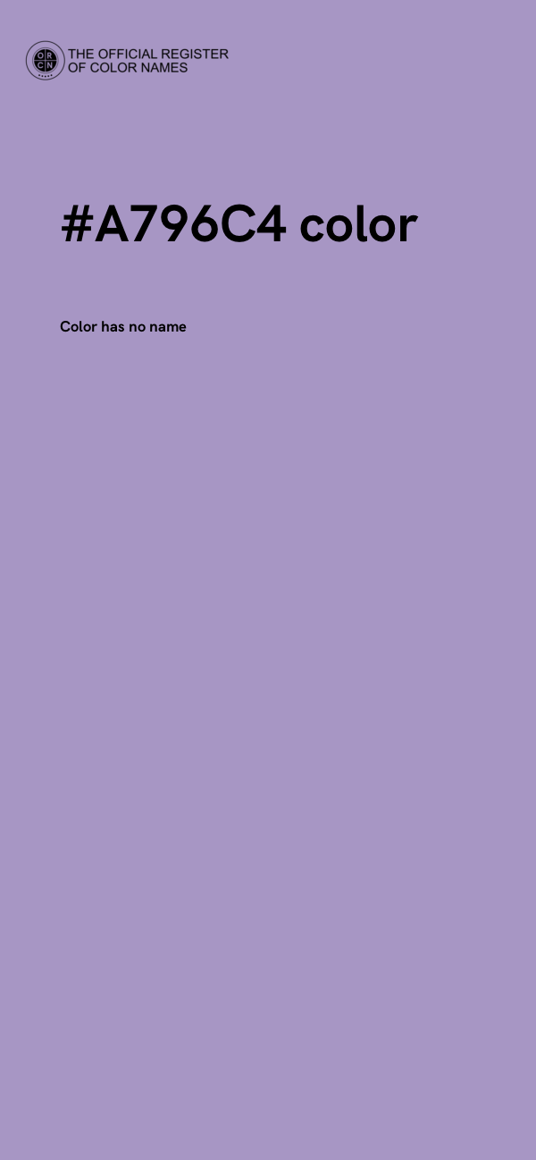 #A796C4 color image