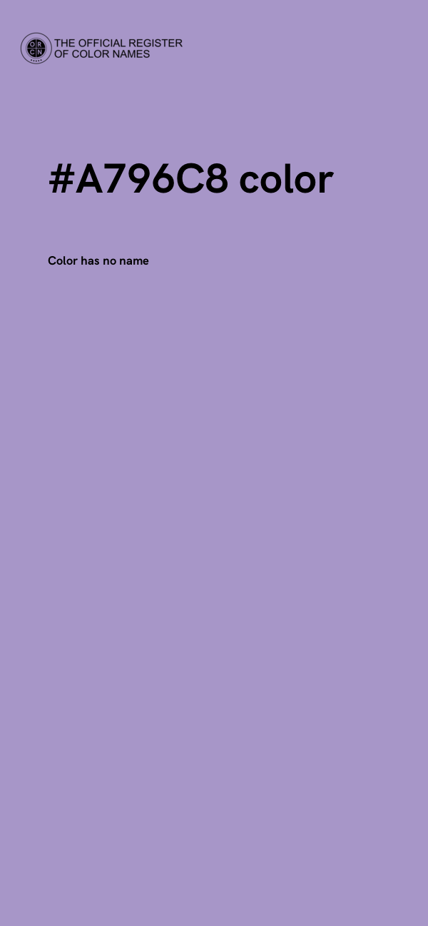 #A796C8 color image