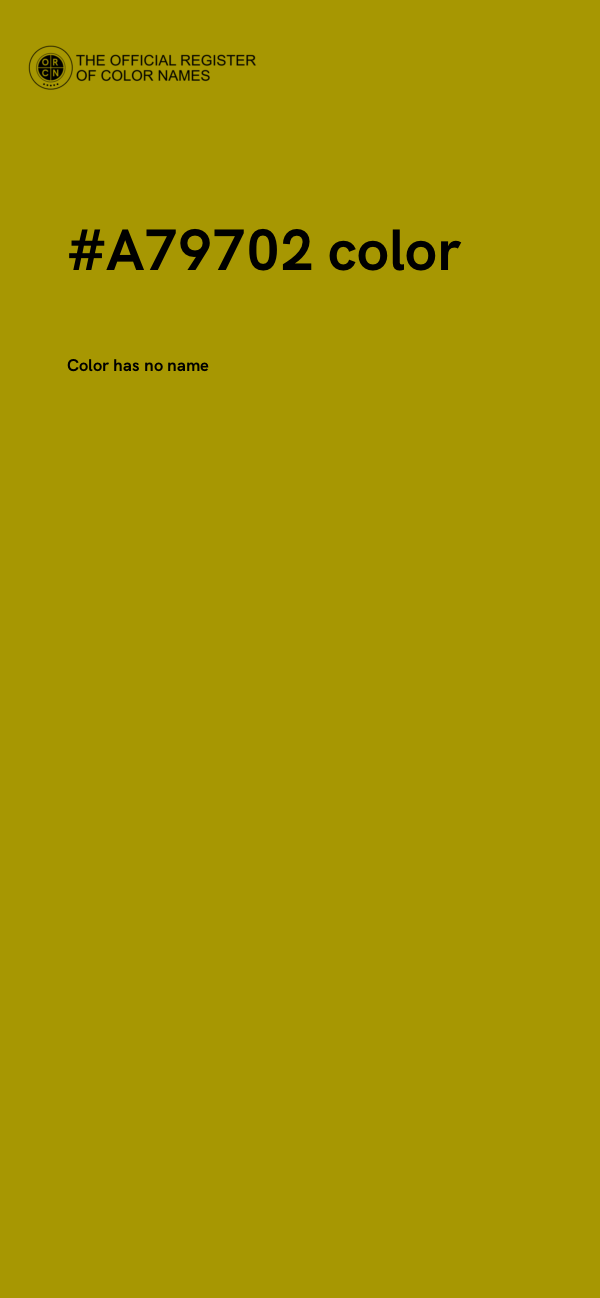 #A79702 color image
