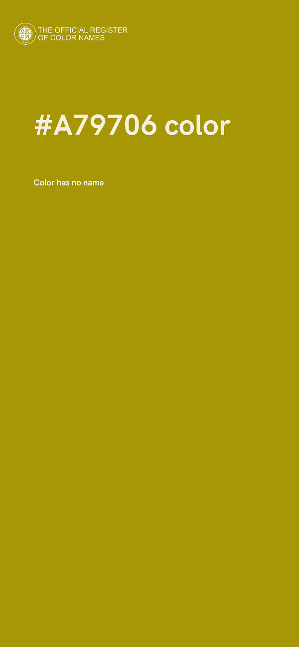#A79706 color image