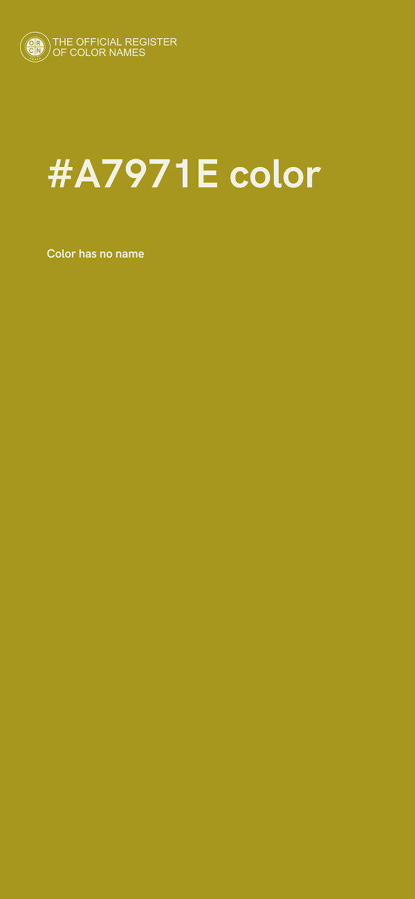 #A7971E color image