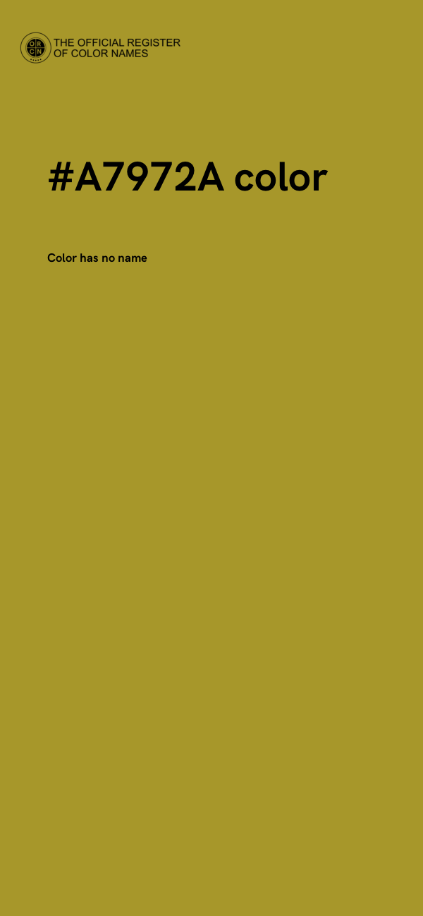 #A7972A color image