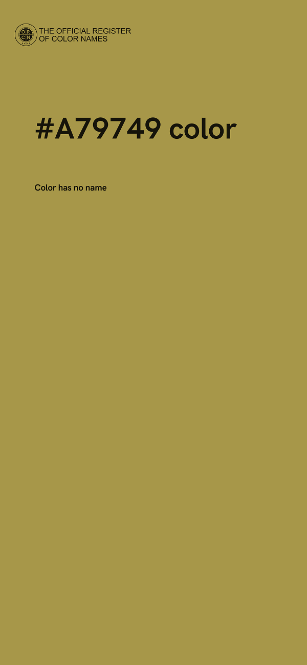 #A79749 color image