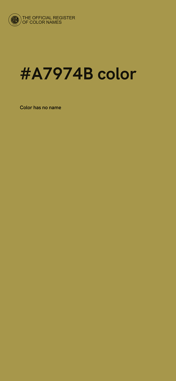 #A7974B color image