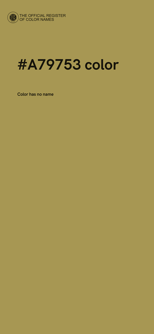 #A79753 color image