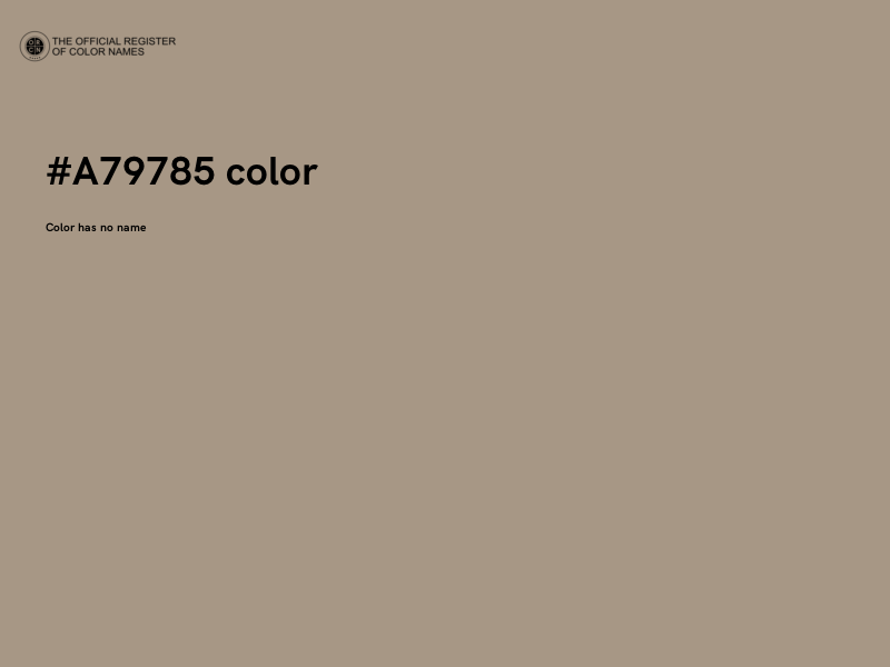 #A79785 color image