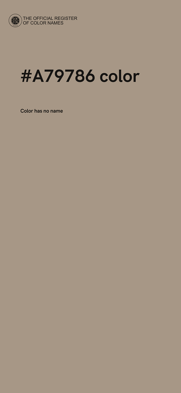 #A79786 color image