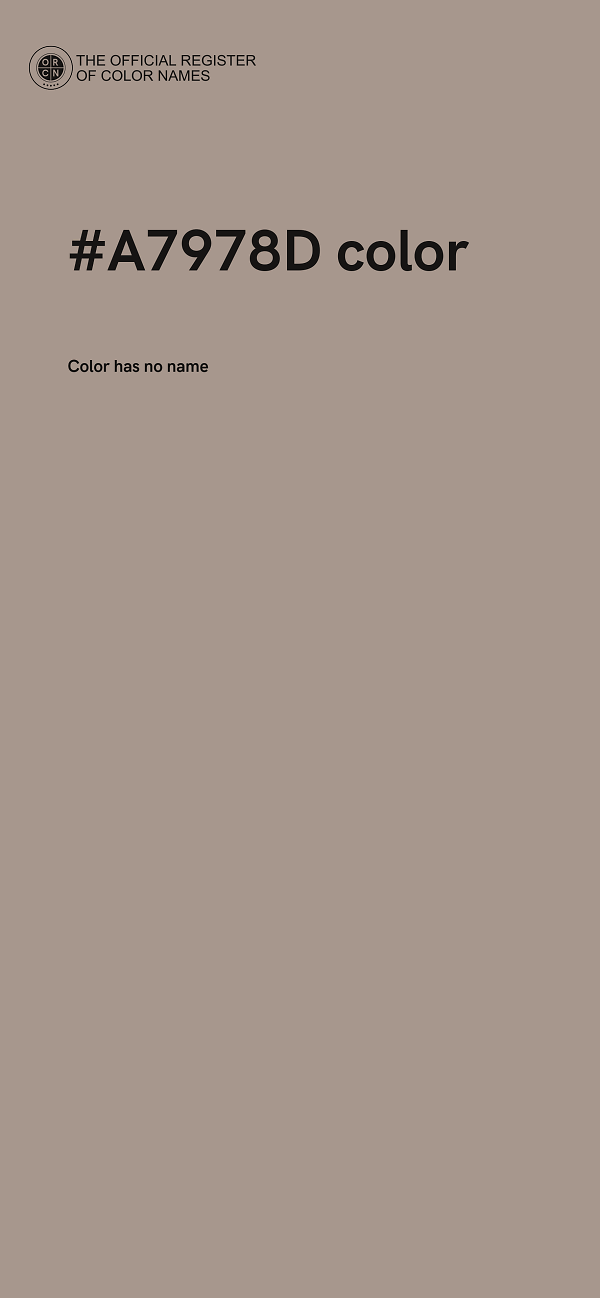 #A7978D color image