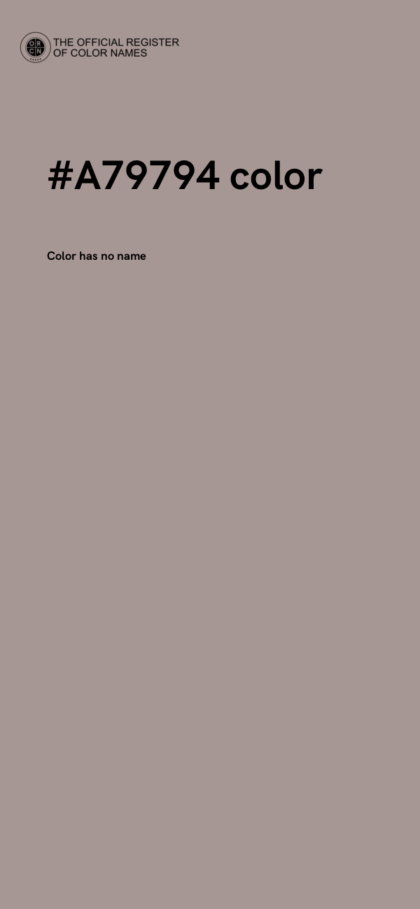 #A79794 color image