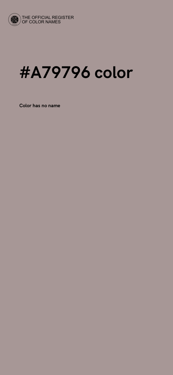 #A79796 color image