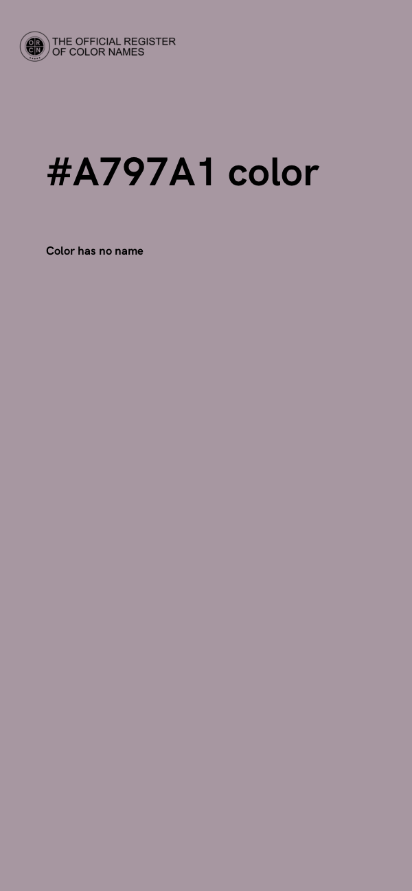 #A797A1 color image