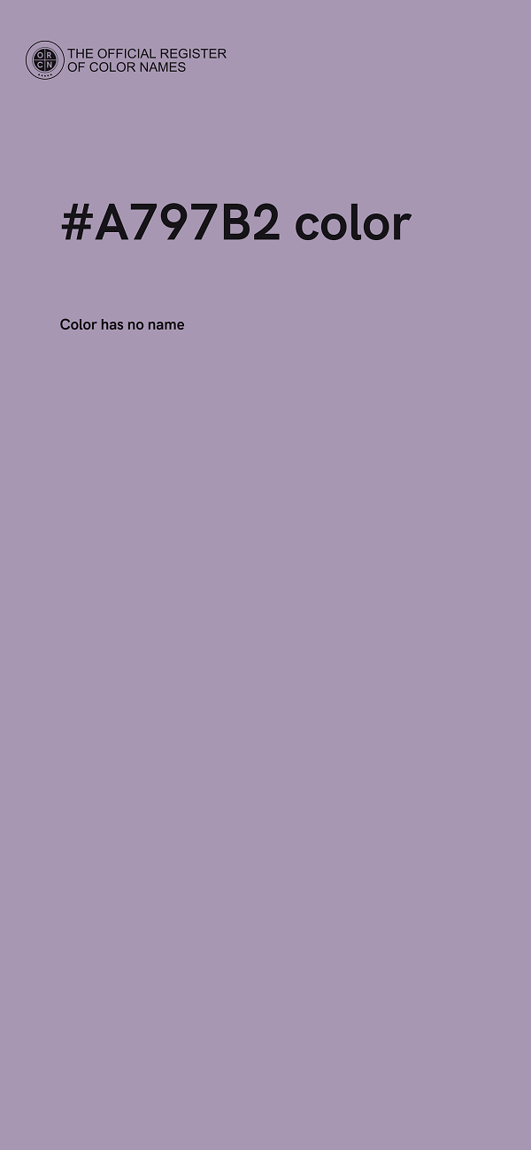 #A797B2 color image