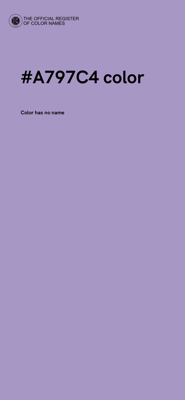 #A797C4 color image