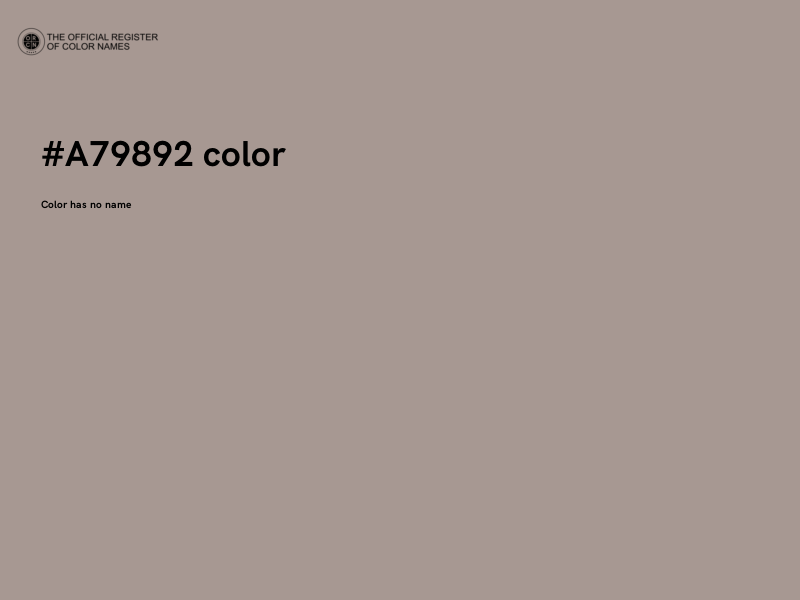 #A79892 color image