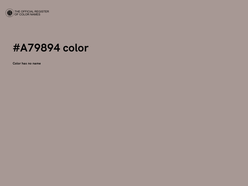 #A79894 color image