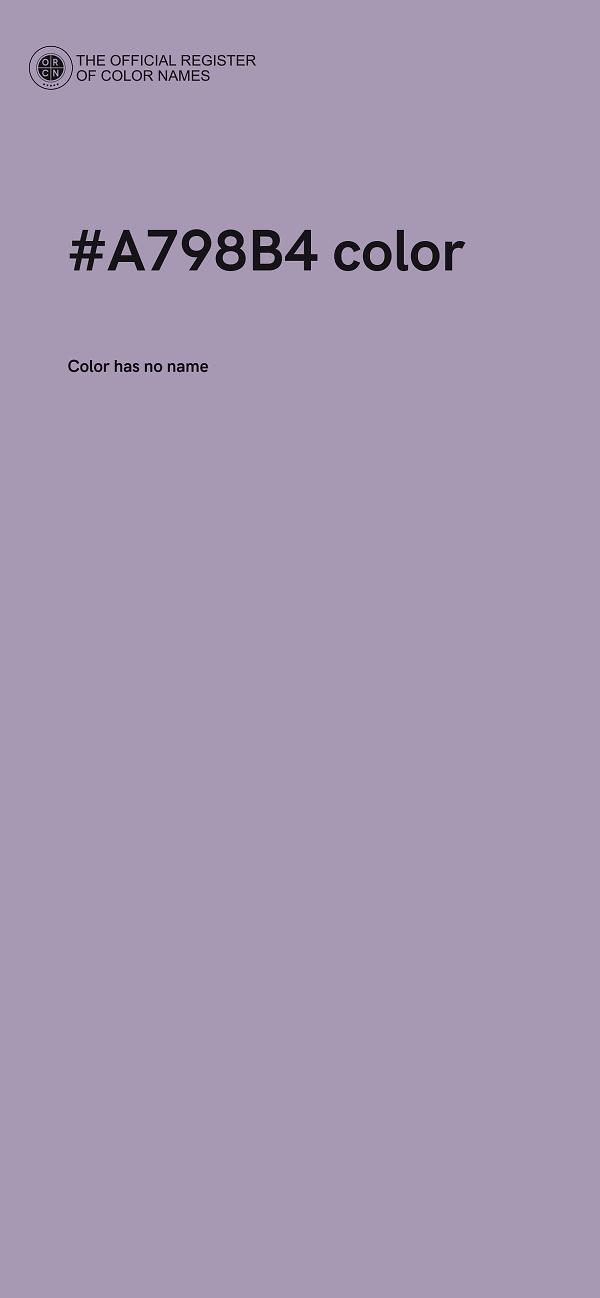#A798B4 color image