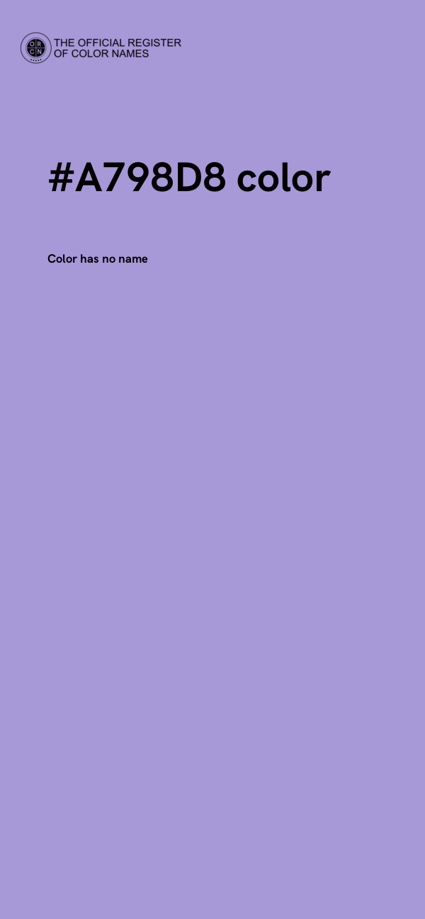 #A798D8 color image