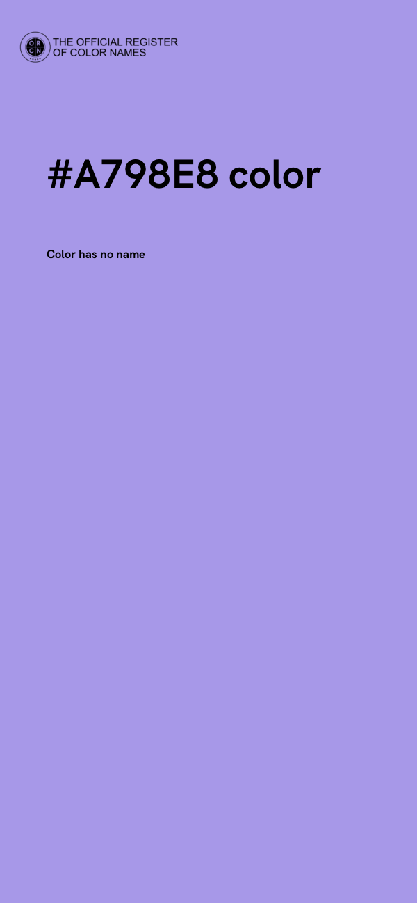 #A798E8 color image
