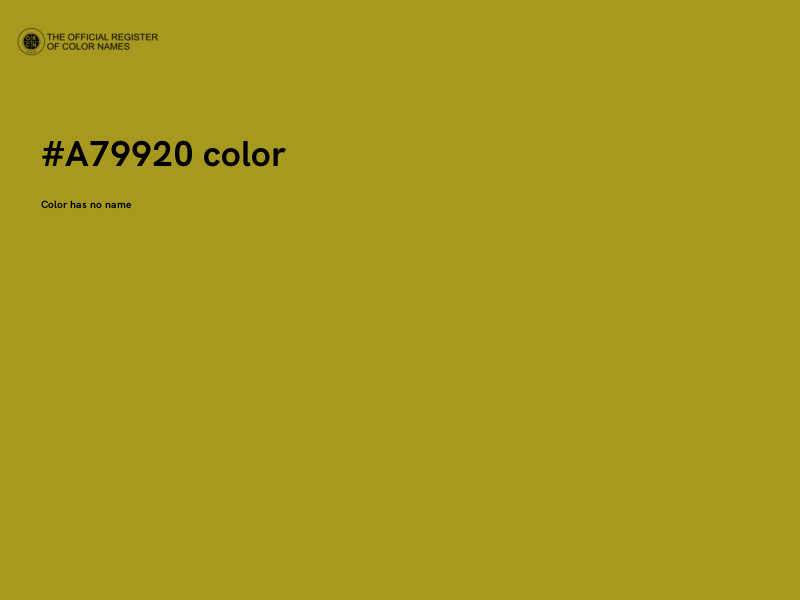 #A79920 color image