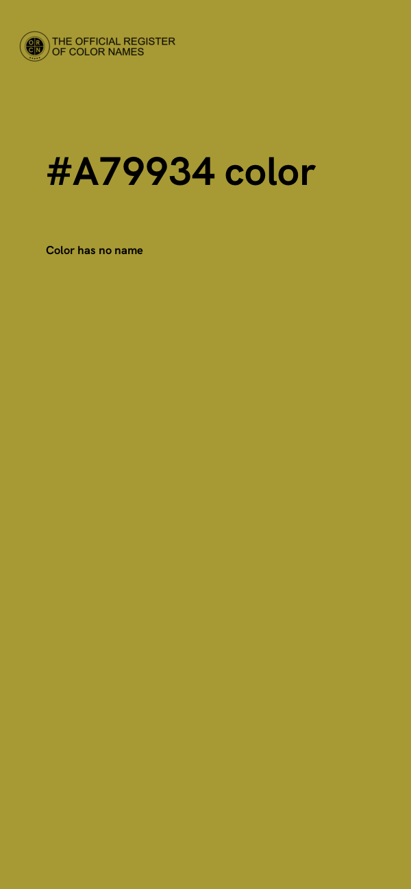 #A79934 color image