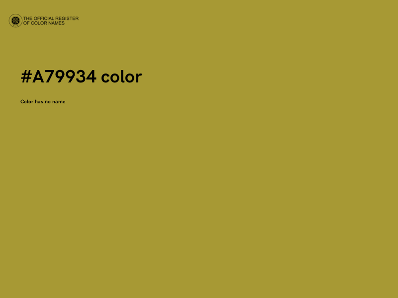 #A79934 color image