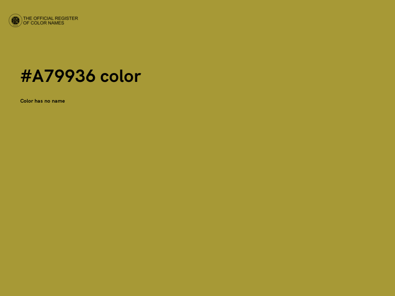 #A79936 color image